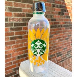 Sunflower & butterfly bottle